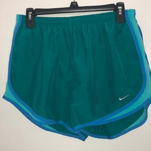 Blue green Nike shorts